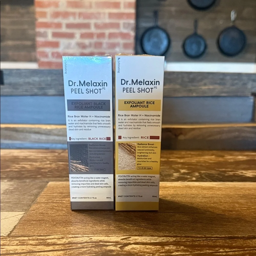Dr. Melaxin Peel Shot Exfoliant Ampoule Duo — White & Beige Accents - Picture 1 of 2